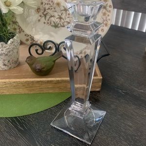 Heavy glass candle holder - Like new